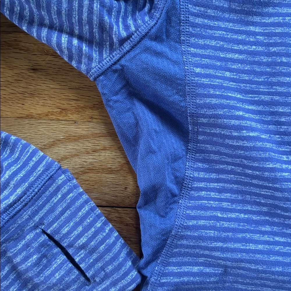 lululemon Women's Lavender Striped Pullover Half-Zip Long Sleeve Top - Picture 7 of 7